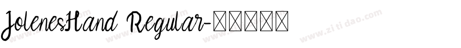 JolenesHand Regular字体转换